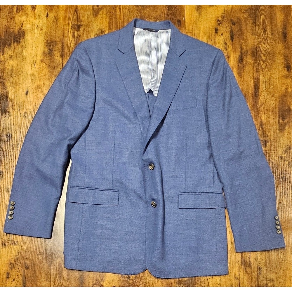 Brooks Brothers Regent Reda Italian Wool Blazer Blue Sport Coat Mens 44R